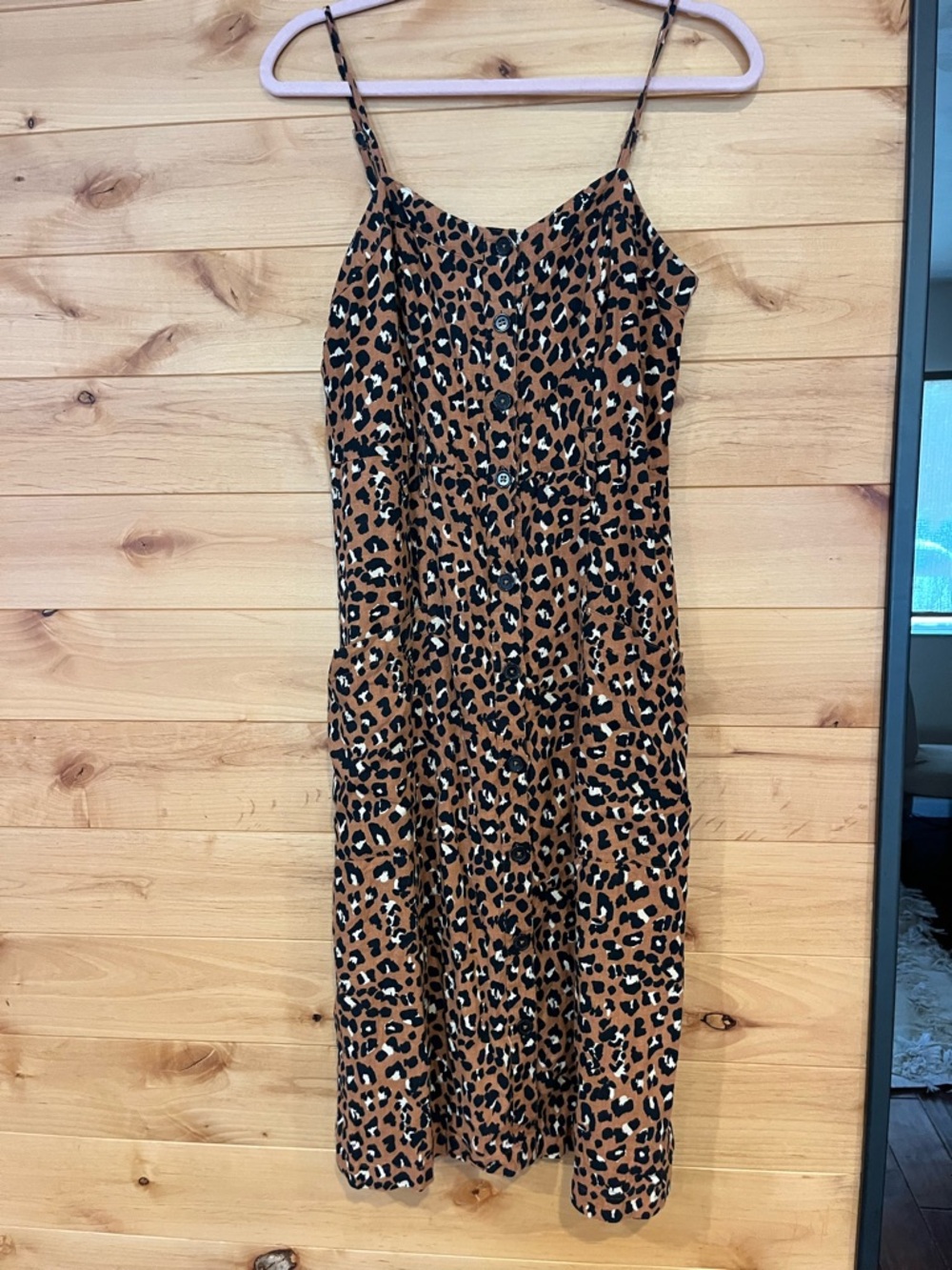 Rails Leopard-Print Dress in Rust, Black, Cream